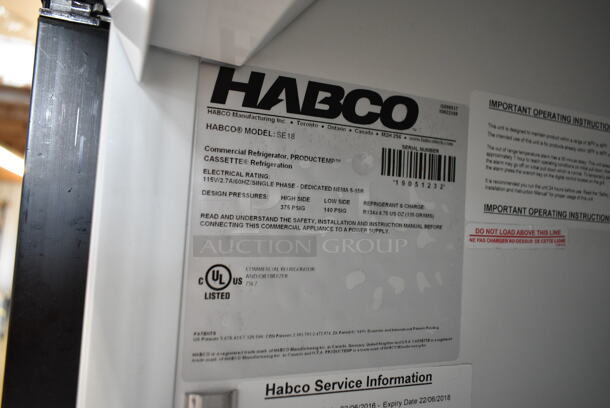 2019 Habco SE18 Metal Commercial Single Door Reach In Cooler Merchandiser w/ Poly Coated Racks. 115 Volts, 1 Phase. Tested and Working! - Image 3 of 3