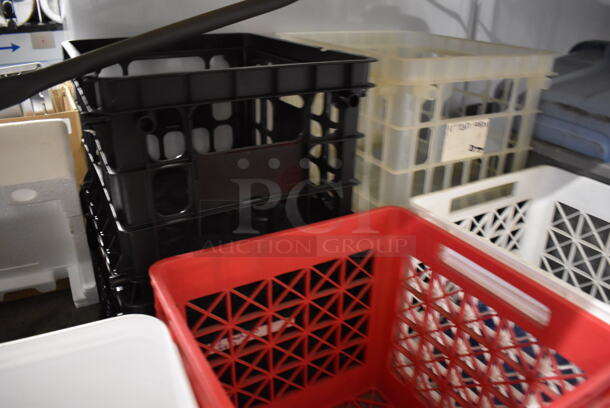 ALL ONE MONEY! Lot of Items Under Table Including Poly Bins and Crates - Image 3 of 4
