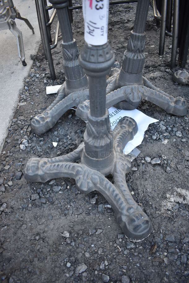 3 Black Metal Table Bases. 17x17x28. 3 Times Your Bid!  - Image 3 of 3