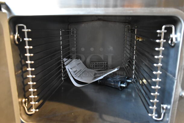 BRAND NEW SCRATCH AND DENT! 2023 Cleveland 21CET8 SteamCraft Stainless Steel Commercial Countertop Electric Powered Single Deck Steam Cabinet. 208 Volts, 3 Phase. - Image 4 of 5