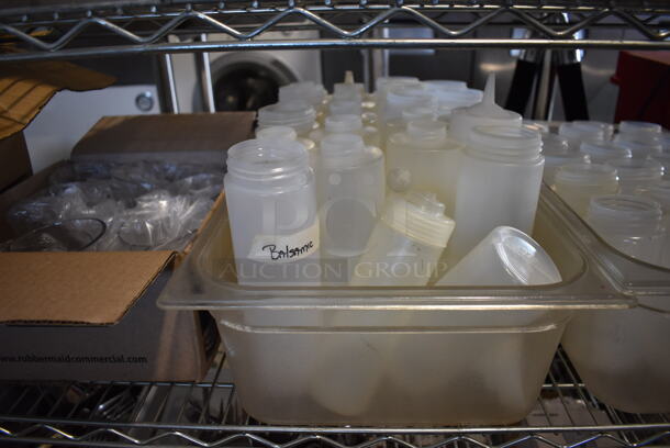 ALL ONE MONEY! Tier Lot of Various Items Including Poly Bins and Condiment Bottles - Image 3 of 5