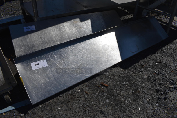 Stainless Steel Shelf w/ Wall Mount Brackets. 60x12x10