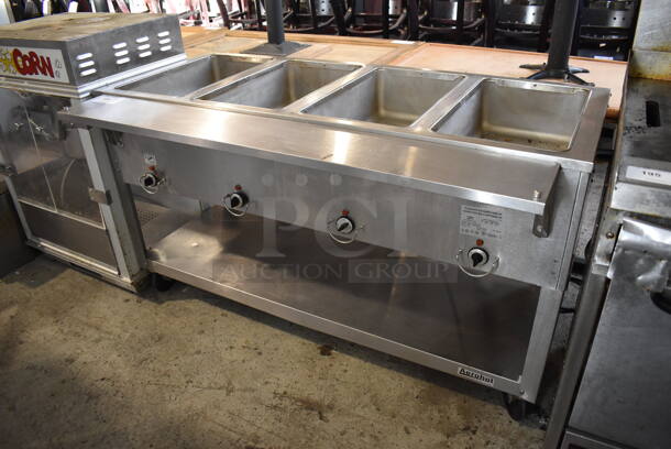 Duke EP304 M Stainless Steel Commercial Electric Powered 4 Bay Steam Table w/ Under Shelf on Commercial Casters. 208 Volts, 1 Phase. 60x29.5x33 - Image 2 of 8