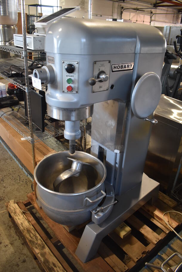 REFURBISHED! Hobart P 660 Metal Commercial Floor Style 60 Quart Planetary Dough Mixer w/ Stainless Steel Mixing Bowl and Dough Hook Attachment. 240 Volts, 1 Phase. Unit Has Been Professionally Refurbished! 28x40x56 - Image 1 of 10