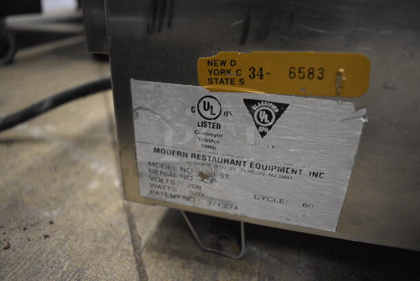 Modern 28ST Stainless Steel Commercial Countertop Electric Powered Conveyor Toaster Oven. 208 Volts. 15x27x17 - Image 6 of 6