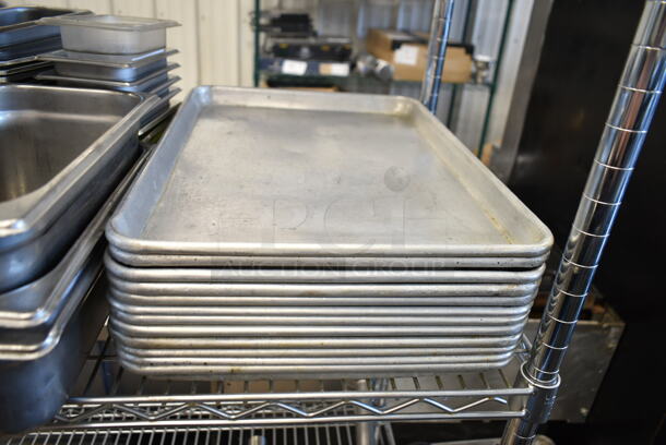 ALL ONE MONEY! Two Tier Lot of Various Items Including Metal Bowls, Stainless Steel Drop In Bins, Metal Baking Pans,  - Image 4 of 12