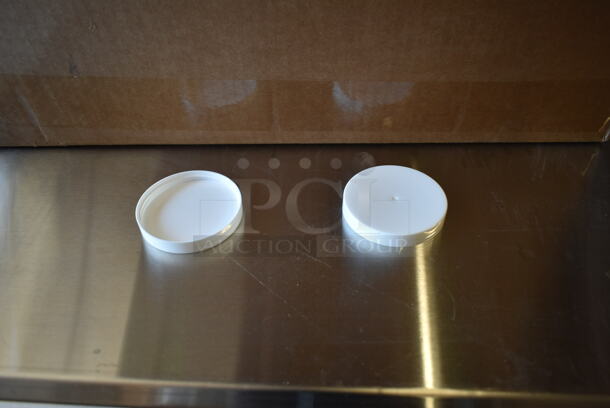 Box of NEW! White Poly Lids. - Image 3 of 5