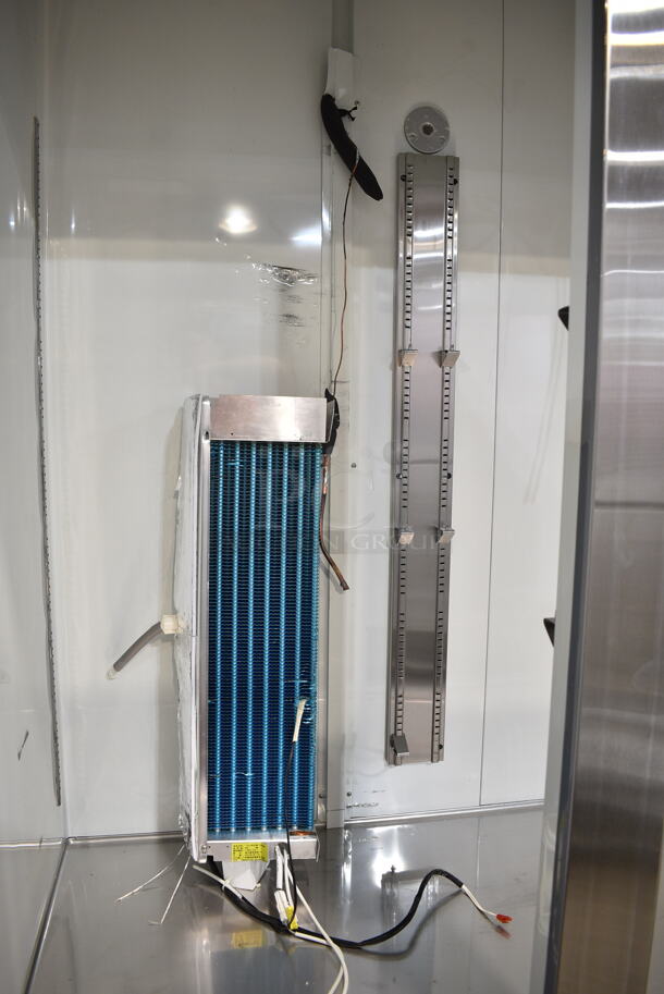 BRAND NEW SCRATCH AND DENT! 2023 Avantco 178A49FHC Stainless Steel Commercial 2 Door Reach In Freezer w/ Poly Coated Racks on Commercial Casters. 115 Volts, 1 Phase. Tested and Does Not Power On - Image 7 of 10