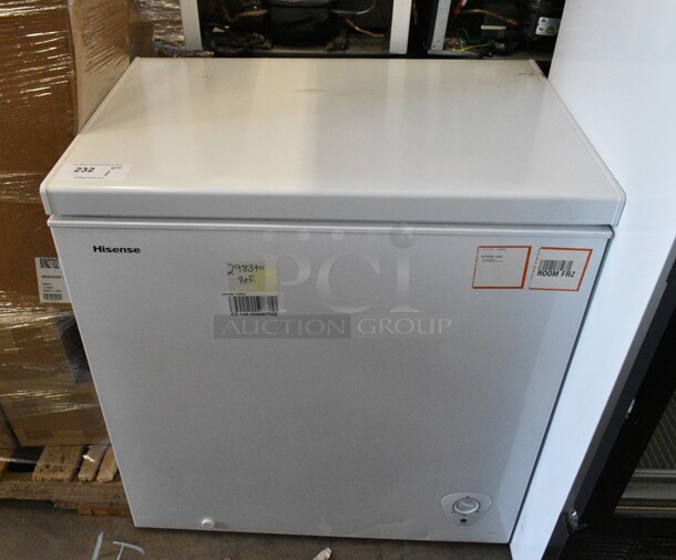 Hisense WFC070M6RWD Metal Chest Freezer w/ Hinge Lid. 115 Volts, 1 Phase. Tested and Working! - Image 1 of 4