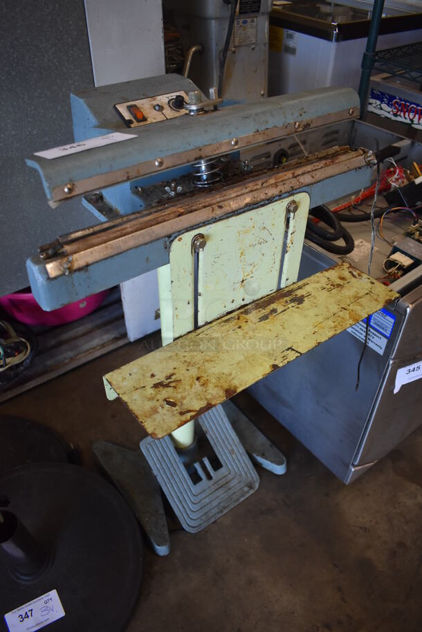 TEW TISF-602 Metal Commercial Floor Style Impulse Foot Sealer. 110 Volts, 1 Phase. 21x21x34. Tested and Powers On But Does Not Get Warm - Image 2 of 8