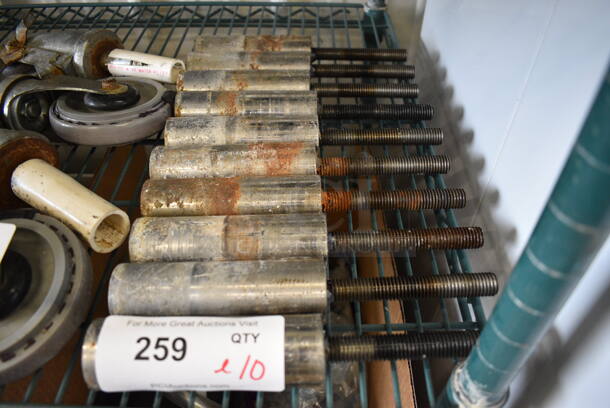ALL ONE MONEY! Lot of 10 Metal Legs! 1.5x1.5x10 - Image 1 of 3