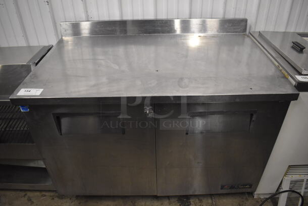 2012 True TWT-48 ENERGY STAR Stainless Steel Commercial 2 Door Work Top Cooler on Commercial Casters. 115 Volts, 1 Phase. 48x30x42. Tested and Working! - Image 1 of 6