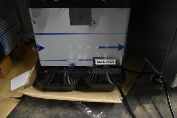 BRAND NEW SCRATCH AND DENT! 2022 Narvon 378SM2 Stainless Steel Commercial Countertop 2 Hopper Slushie Machine. 115 Volts, 1 Phase. Tested and Working! - Image 6 of 7