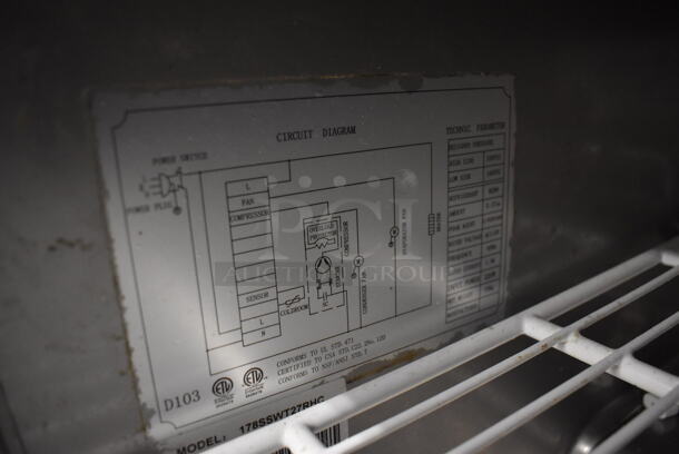 Avantco 178SSWT27RHC Stainless Steel Commercial Single Door Undercounter Cooler on Commercial Casters. 115 Volts, 1 Phase. 27x29.5x35.5. Tested and Working! - Image 6 of 7