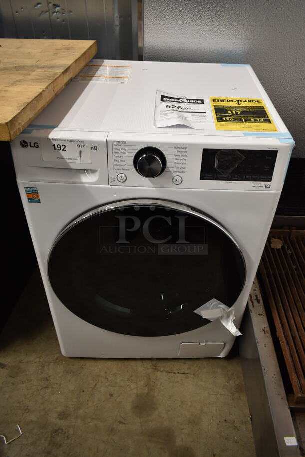 BRAND NEW SCRATCH AND DENT! LG WM3555HWA Metal Front Load Washer. 