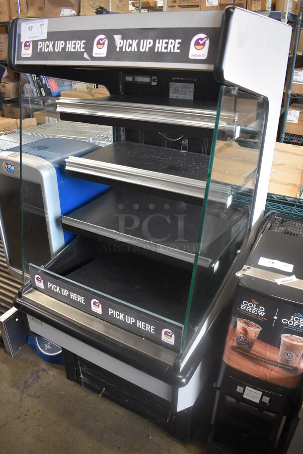 Specialty Fabricators Model SF-M-A-B-C-B-S Metal Commercial Floor Style Open Grab N Go Merchandiser w/ Metal Shelves. 120 Volts, 1 Phase. 28x34x61. Tested and Working!