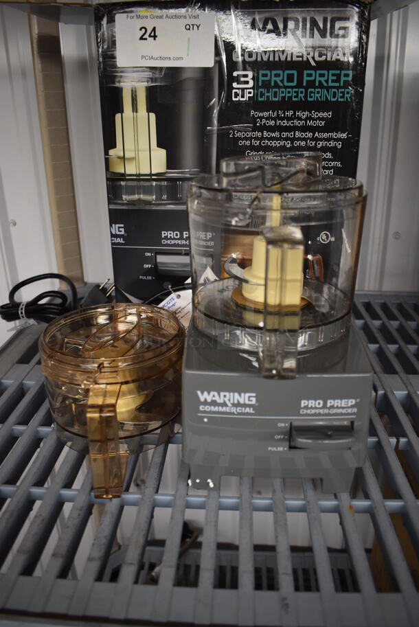 BRAND NEW IN BOX! Waring Pro Prep 0.75 Qt. Batch Bowl Food Processor with Chopper & Grinder Bowl. 5x8x10. Tested and Working! - Image 1 of 7