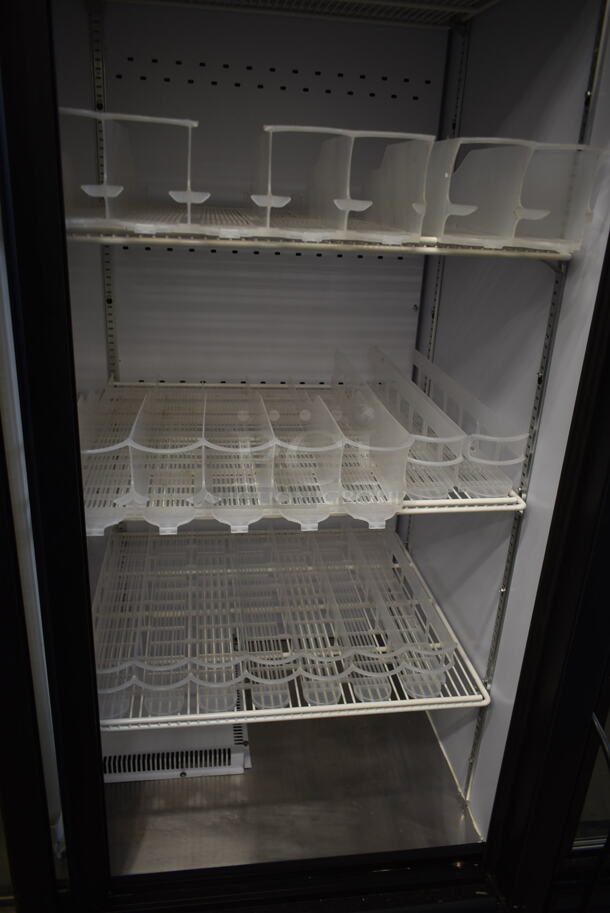 QBD CD45S Metal Commercial 2 Door Reach In Cooler Merchandiser w/ Poly Coated Racks and Drink Sliders. 115 Volts, 1 Phase. Tested and Working! - Image 9 of 9