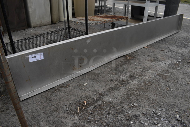 Stainless Steel Shelf w/ Wall Mount Brackets. 114x12x14