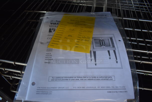 2 BRAND NEW SCRATCH AND DENT! LATE MODEL! Vulcan VC5GD-11D1Z Stainless Steel Commercial Natural Gas Powered Full Size Convection Oven w/ View Through Doors, Metal Oven Racks and Thermostatic Controls on Commercial Casters. 41x31x71. 2 Times Your Bid! - Image 5 of 9