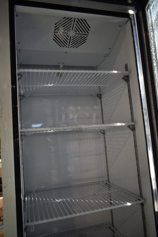 Blue Air BKGM14 Metal Commercial Single Door Reach In Cooler Merchandiser w/ Poly Coated Racks. 115 Volts, 1 Phase. Tested and Powers On But Does Not Get Cold - Image 6 of 8