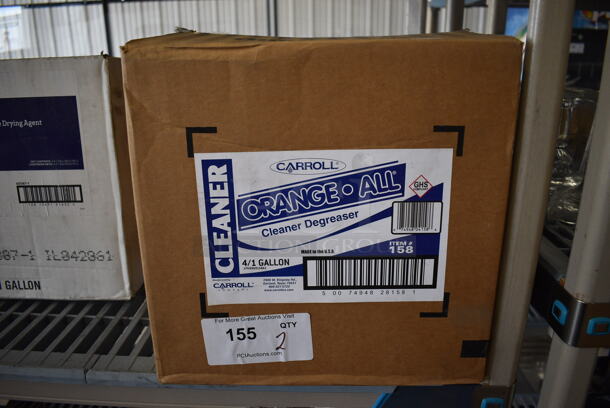 2 Boxes of 4 BRAND NEW Carroll orange All Cleaner Degreaser. 6x6x12. 2 Times Your Bid!