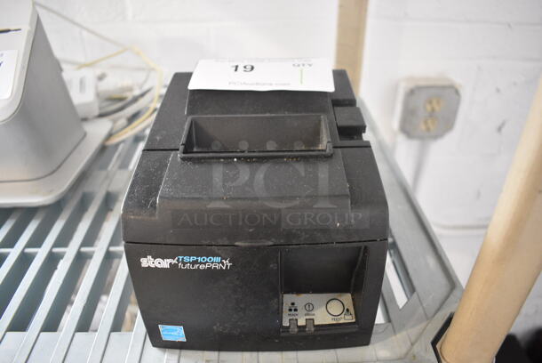 Star Micronics Model TSP100 Countertop Receipt Printer. 6x8x5.5