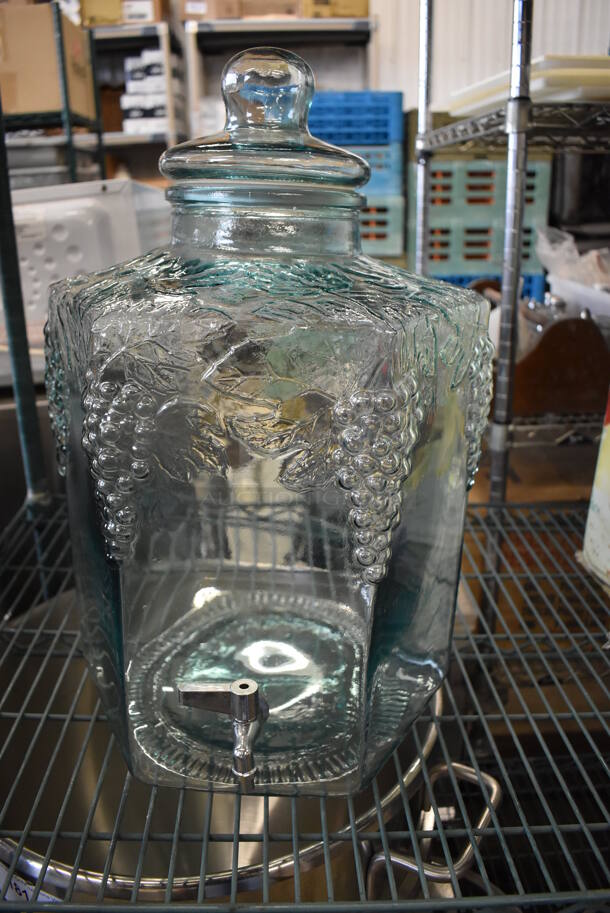 2 BRAND NEW IN BOX! Glass Beverage Jars. Includes 12x12x20. 2 Times Your Bid! - Image 4 of 11
