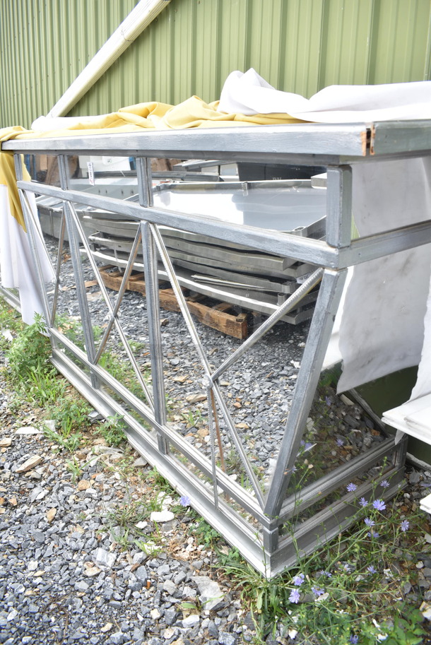 3 Metal Mirrored Counters. 3 Times Your Bid! - Image 6 of 7