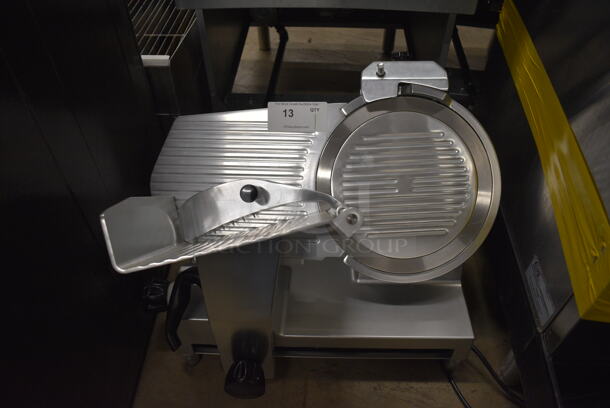 Avantco Stainless Steel Commercial Countertop Meat Slicer w/ Blade Sharpener. 26x20x18. Tested and Working!