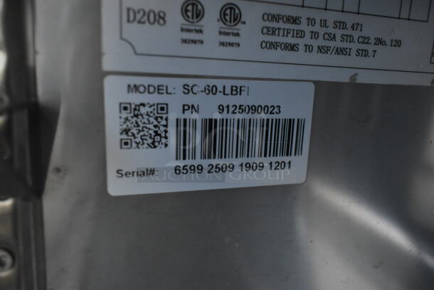 Universal SC-60-LBFI Stainless Steel Commercial 2 Door Undercounter Cooler on Commercial Casters. 115 Volts, 1 Phase. Tested and Does Not Power On - Image 6 of 7