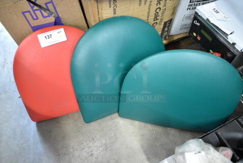 3 BRAND NEW SCRATCH AND DENT! Lancaster Table & Seating Seat Cushions; Red and 2 164CUSHWGGN Green. 3 Times Your Bid!