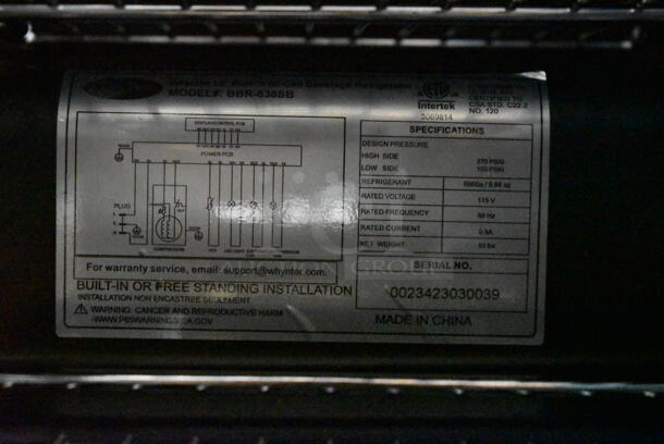BRAND NEW SCRATCH AND DENT! Whynter BBR-638SB 12" Built In 60 Can Beverage Cooler Merchandiser with Lock, Stainless Steel. 115 Volts, 1 Phase. Tested and Working! - Image 6 of 6