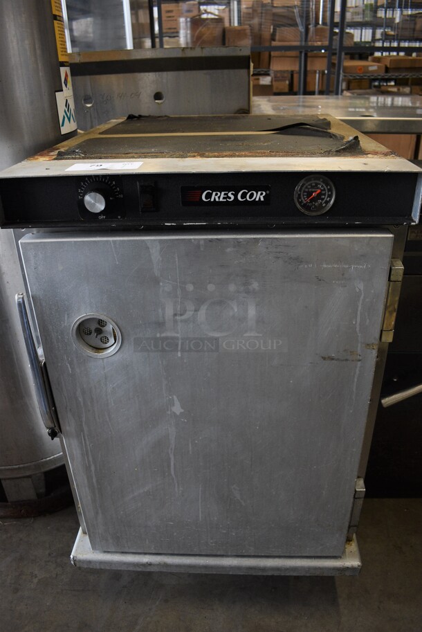 CresCor Model H339188C Metal Commercial Single Door Warming Cabinet on Commercial Casters. 120 Volts, 1 Phase. 23x30x37. Tested and Does Not Power On