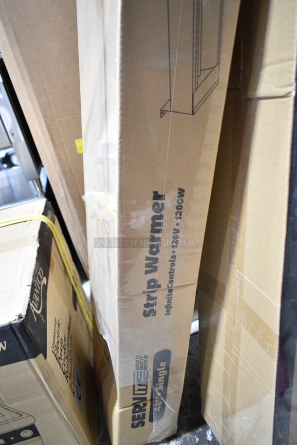 BRAND NEW IN BOX! ServIt 423SWI48CP Stainless Steel Commercial 48" High Wattage Strip Warmer with Infinite Controls. 120 Volts, 1 Phase. - Image 2 of 3
