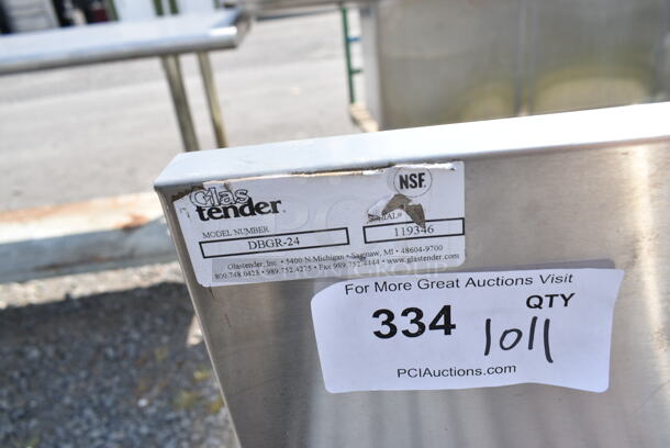 Glastender DBGR-24 Stainless Steel Underbar Glass Rack Storage Unit Drainboard Top.  - Image 5 of 5