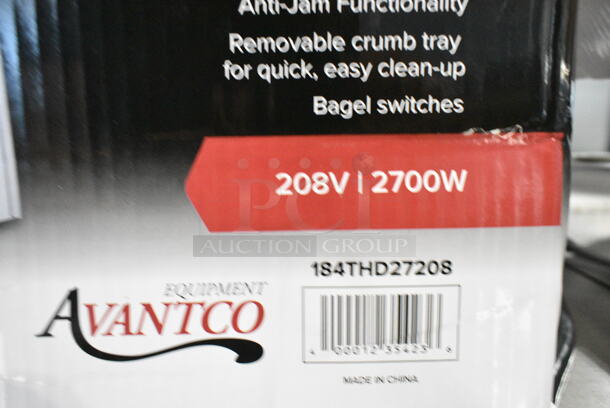 BRAND NEW SCRATCH AND DENT! Avantco 184THD27208 Stainless Steel Medium-Duty Bread/Bagel Switch 4-Slice Commercial Toaster with Wide 1 1/2" Slots. 208 Volts, 1 Phase.  - Image 4 of 4