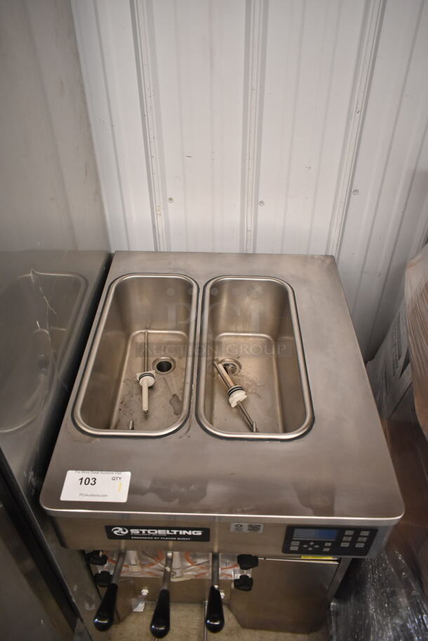 2022 Stoelting SF121-38I2 Stainless Steel Commercial Countertop 2 Flavor w/ Twist Soft Serve Ice Cream Machine. 208-240 Volts, 1 Phase.  - Image 2 of 6