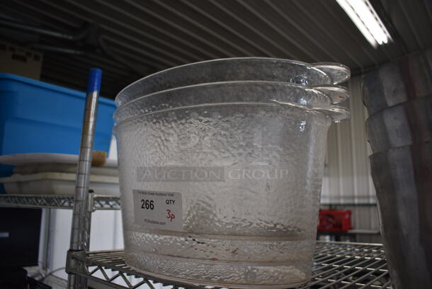 3 Clear Poly Buckets. 18.5x10.5x8.5. 3 Times Your Bid! - Image 2 of 3