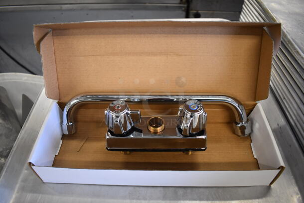 BRAND NEW IN BOX! Metal Faucet and Handles. 6x2x12 - Image 1 of 4