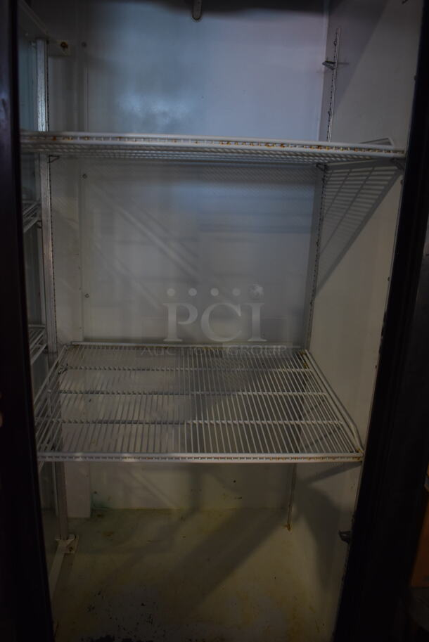 Imbera VRD43 ENERGY STAR Metal Commercial 2 Door Reach In Cooler Merchandiser w/ Poly Coated Racks. 115 Volts, 1 Phase. 55x29x79. Tested and Working! - Image 6 of 8