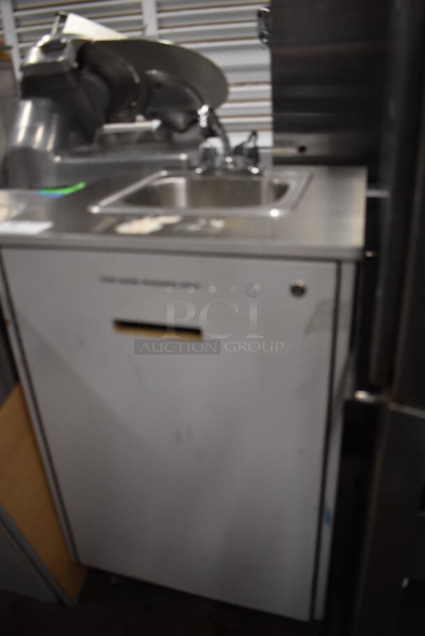 Stainless Steel Single Bay Portable Sink w/ Faucet and Handles on Commercial Casters. 24x24x44 - Image 4 of 8