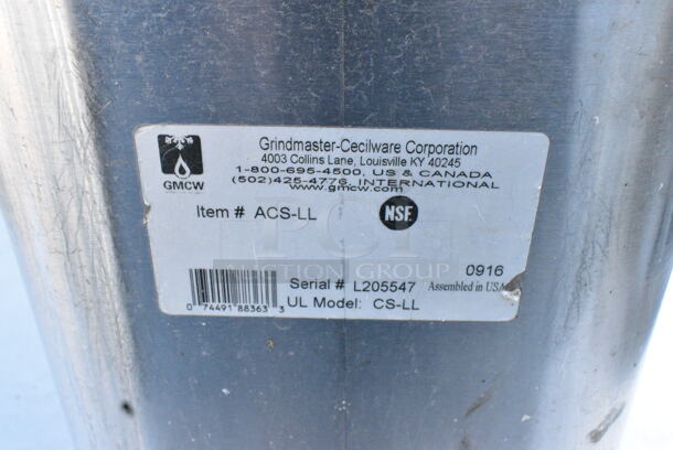 Grindmaster ACS-LL Stainless Steel Coffee Satellite Server.  - Image 5 of 5