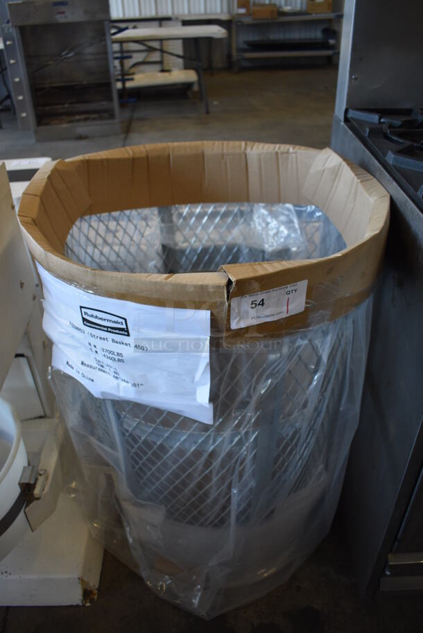 BRAND NEW! Rubbermaid Metal Mesh Wire Trash Can. 24x24x33