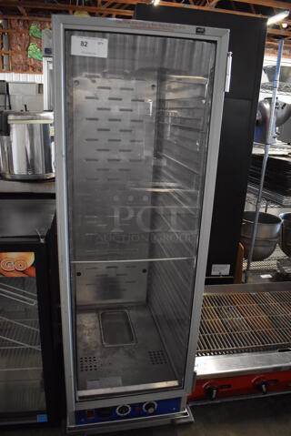 HC1836HP Metal Commercial Single Door Reach In Warming Cabinet on Commercial Casters. 120 Volts, 1 Phase. Tested and Working!