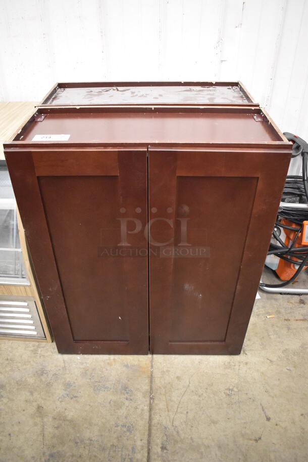 2 Wooden 2 Door Cabinets. 30x13x36. 2 Times Your Bid! - Image 1 of 5