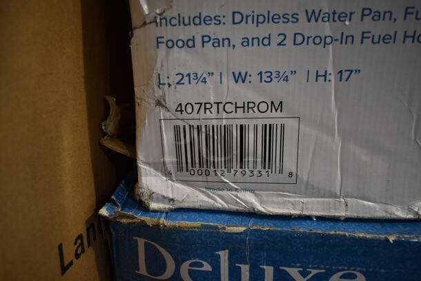 3 BRAND NEW SCRATCH AND DENT! Choice 407RTCHROM Stainless Steel Commercial Countertop 8 Quart Roll Top Chafing Dish. 3 Times Your Bid! - Image 4 of 5
