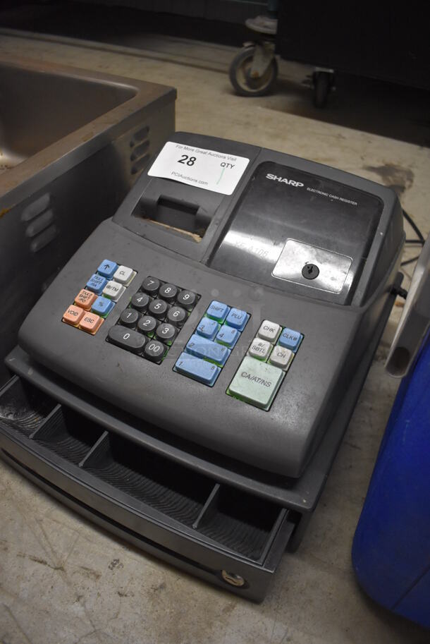 Sharp XE-A106 Countertop Electronic Cash Register. 12.5x14x10 - Image 2 of 4