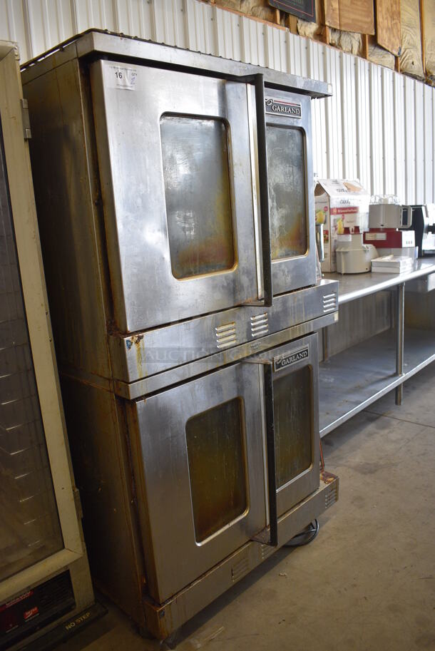 2 Garland Master 200 Stainless Steel Commercial Natural Gas Powered Full Size Convection Oven w/ View Through Doors, Metal Oven Racks and Thermostatic Controls on Commercial Casters. 38x37x68. 2 Times Your Bid! - Image 3 of 7
