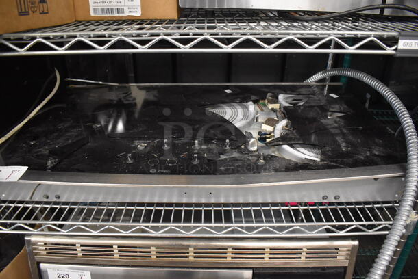 GE Profile Stainless Steel Electric Powered 2 Burner Induction Range. See Pictures For Damage. 36x22x4